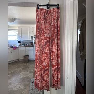 Tropical high waisted pants. Size M/L. Super long and soft.